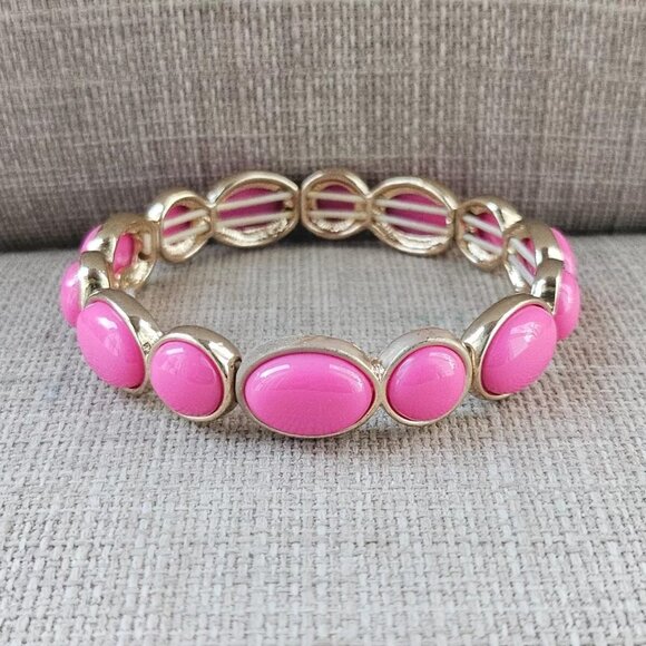 Women Bracelet Pink/Gold Fashion Jewelry Wrist Band Adjustable - Picture 2 of 7